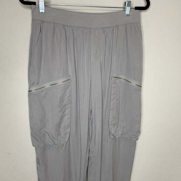 ATM Light Gray Tan Cargo Joggers Sz Large 100% Tencel - Picture 5 of 7